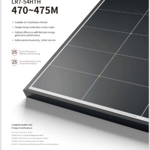 Alternative view of Panouri Fotovoltaice Longi 470W LR7-54HTH